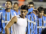 Jogadores do Grmio (Patrcio em destaque) se lamentam pela derrota por 3x0 para o Boca Juniors