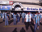 Imagem da movimentao dos torcedores no Olmpico, se preparando para a grande final