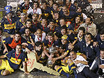 O time do Boca posa para fotos com a taa de campeo da Libertadores 2007
