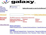 O EINet Galaxy nasceu em 1994. Era organizado como os diretrios de internet atuais (imagem da pgina inicial em 1998)