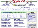 Yahoo! Directory aparece no cenrio da web em 1994 como uma coleo de pginas dos fundadores do Yahoo!. Aos poucos o diretrio tornou-se pesquisvel, devido ao seu tamanho. O site tornou-se comercial cobrando pela incluso de endereos (imagem da pgina inicial em 2000)