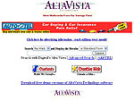 Mais um site estreando em 1994, o Altavista trouxe vrias novidades para a internet. Entre elas o uso da linguagem natural nas buscas e tcnicas avanadas de busca (imagem da pgina inicial em 1996)