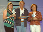 Os vencedores do Fato Literrio de 2007: Carla Chamorro, pelo Projeto Ler em Casa (vencedor na votao popular), Srgio Faraco (vencedor na categoria Personalidade Literria) e Solange Medina Ketzer, pelo projeto Literatura Infantil e Medicina Peditrica (vencedor na categoria Projeto Literrio)