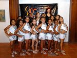 Ana Marilda, passista da Imprio Zona Norte e as candidatas para Rainha do Carnaval 2008 na categoria mirim 