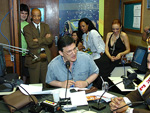 Corte 2008 foi ao estdio da Rdio Gacha e concederam entrevista ao programa Gacha no Carnaval 