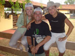 Renata, Carlos Silva (auxiliar de externa do programa Criadores) e Cludia Junqueira