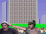A tela cl�ssica de abertura do Street Fighter em uma vers�o Chaves
