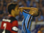 Eduardo Costa lamenta outra defesa salvadora de Bruno, esta no ltimo minuto. Com isso, o jogo terminou sem gols. O time de Celso Roth soma quatro pontos em dois jogos no Brasileiro 2008