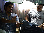 Diretor de fotografia Pablo Escajedo, diretor Mrcio Schoenardie e o dire tor de arte Willian Valduga no making of do episdio Ana da srie Primeira Gerao