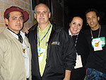 Comentarista Anomar Danbio Vieira, apresentador Jairo Reis, reprter Mnica Boeira e tcnico de externa Jnior Mesquita
