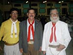 Os Freitas no CTG Jayme Caetano Braun, Braslia, DF, abril de 2008. Eu, Luiz Henrique (meu filho) e Telmo de Lima e Freitas