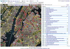 Mashup relaciona dados dos classificados Craigslist e banco de imagens do Google Maps - Reprodução, hookupmaps