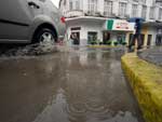 Em Joinville, a chuva foi intensa durante boa parte do dia