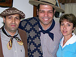 Joo Cardoso, o cantor Joca Martins e a esposa Sonia Cardoso