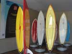 Um total de 24 pranchas esto expostas na Cidade do Surf, que fica anexa ao palco principal do Hang Loose na praia da Vila