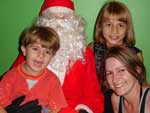 Natal de 2007, meu afilhado Gustavo, o irmo dele Gabriel e a mame Ligiane Bones