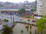 Imagem dos estragos da chuva em Joinville