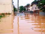Enchente no bairro Vila Nova, em Blumenau