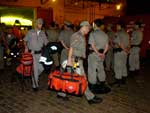 Sada da fora-tarefa do Grupamento de Busca e Resgate do RS em direo a Santa Catarina