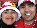 Hebron Ramos Paes e sua Esposa Angelita na final do Gaucho