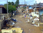 Rua do bairro Promorar 3 em Itaja aps as cheias 