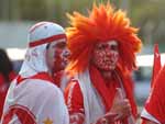 Torcedores preparados para torcer pelo ttulo indito