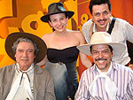 Juliana Spanevello, Pirisca Grecco, Nico Fagundes e Neto Fagundes no programa em Faxinal do Soturno, RS