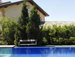 La Japur: Vegetao composta por pitangueiras-ans, murtas e grumixamas cria muro natural para garantir privacidade  rea da piscina