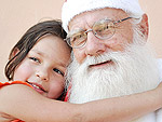 O Papai Noel fez a alegria das crianas que foram na Usina de Natal neste domingo
