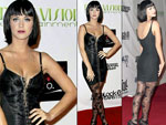 Sempre esquisita,  Katy Perry participou da festa de Rveillon da Paramount Studios, em Las Vegas