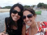 Eu e minha amiga Fernanda na guarda do Emba fazendo travessia de barquinho