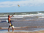 Kitesurf no Cassino, litoral sul do Rio Grande do Sul