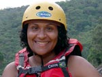 Eu fazendo rafting radical no rio Cubato, em Santo Amaro da Imperatriz