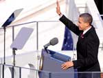 Obama, durante seu discurso de posse