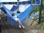 Terezinha Dalla Costa, de Porto Alegre num momento de relaxamento no redrio do Villa del Mar