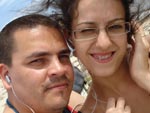 Minha esposa Jaqueline e eu na Beira-Mar de So Jos