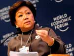 Vice-presidente da Corporao Bancria de Hong Kong e Shanghai, Laura M. Cha, participa de discusso sobre as medidas para conter a turbulncia financeira – a mais grave desde a Grande Depresso dos anos 1930