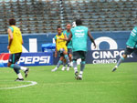 O Grmio fez treino tcnico-ttico pensando no jogo contra o Novo Hamburgo