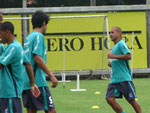 Durante a manh o treino foi com trabalhos fsicos