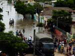 Entre as 9h de ontem e as 9h de hoje, o volume de chuva alcanou 134,4 milmetros na cidade
