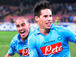 Napoli 2x2 Udinese - O eslovaco Marek Hamsik, do Napoli, comemora aps marcar contra a equipe da Udinese