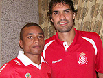 Jorginho, de Novo Hamburgo, encontra o dolo Fernando, no Rio de Janeiro