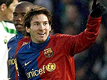 Racing 1x2 Barcelona – O argentino Lionel Messi marcou os dois gols na vitria do Barcelona