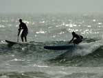 No litoral gacho, os melhores pontos para a prtica so as praias de Torres (foto) e de Atlntida