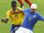 Walter usa proteo pois machucou a cabea no ltimo jogo do Campeonato Sul-Americano Sub-20