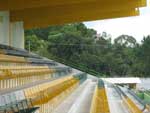 Faltando poucas horas para o comeo do jogo, nuvens comeam a encobrir o cu sobre o Colosso da Lagoa