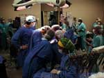 Os residentes acompanharam toda a cirurgia