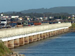 Em alguns trechos, construes de novas pontes ainda no foram iniciadas