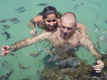 O casal de S�o Jos� Micheli e Gilberto curtindo a lua-de-mel em Porto de Galinhas em Pernambuco