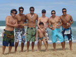 Galera curtindo Balne�rio Cambori�. Da esq. � dir: Tarcisio, Kleriston, Tiago, Norton, Kalan (filho do Tarcisio), Gustavo e Fabio